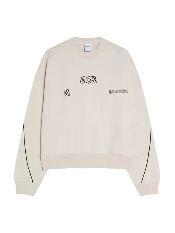 Bershka Bershka Majica 'BOXY INTERLOCK PIPING'  siva / črna