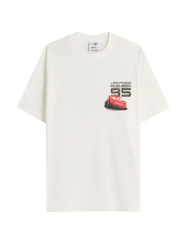 Bershka Bershka Majica 'Cars'  kraljevo modra / rdeča / črna / bela