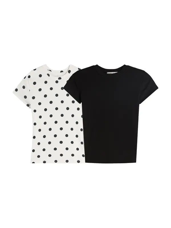 Bershka Bershka Majica  črna / bela