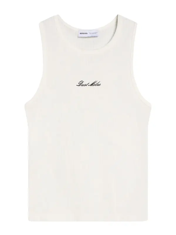 Bershka Bershka Majica  črna / off-bela