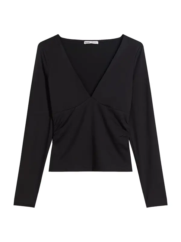 Bershka Bershka Majica  črna