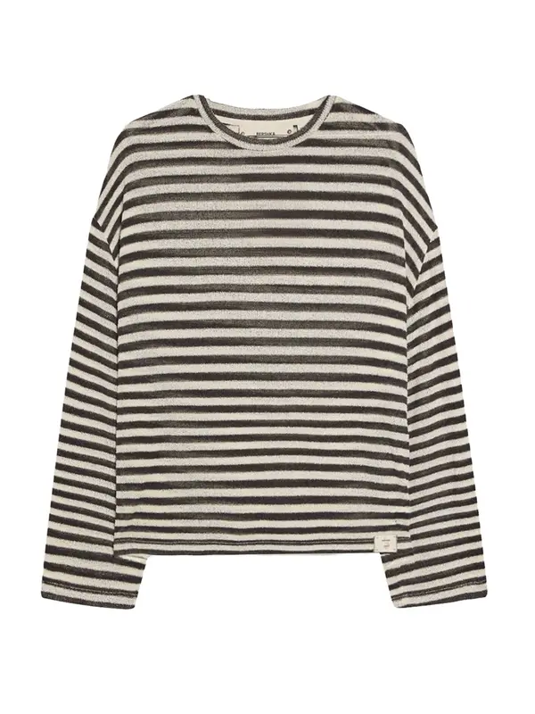 Bershka Bershka Majica  ecru / čokolada