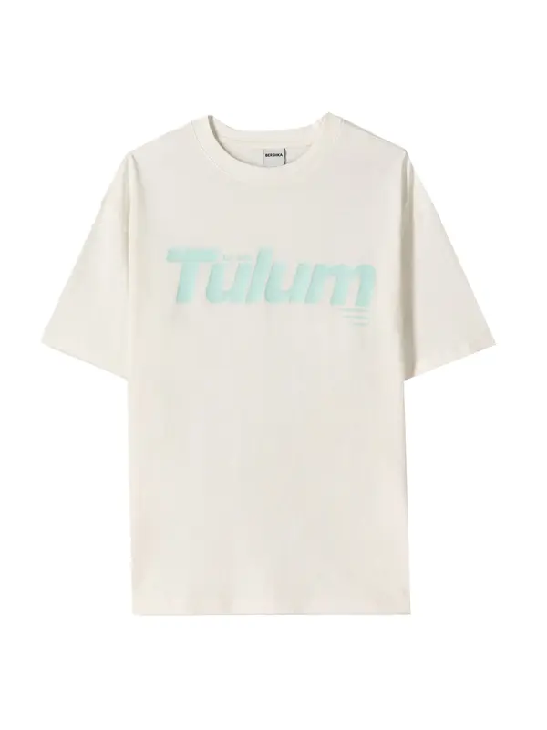 Bershka Bershka Majica  ecru / svetlo modra