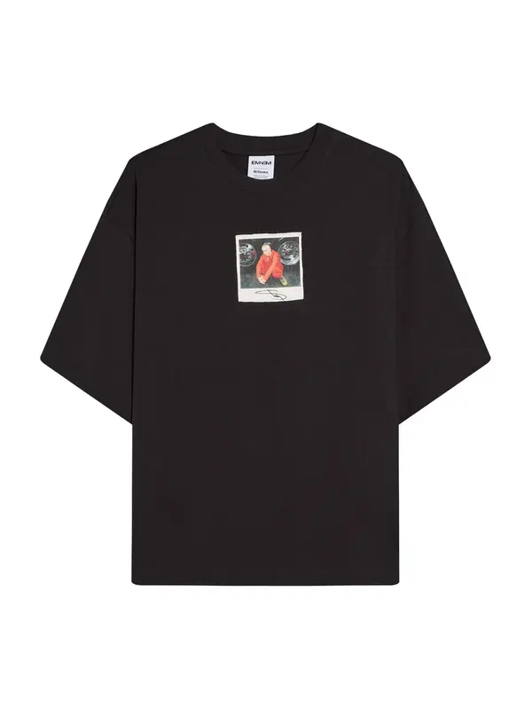 Bershka Bershka Majica 'EMINEM'  oranžno rdeča / črna / pegasto črna / off-bela