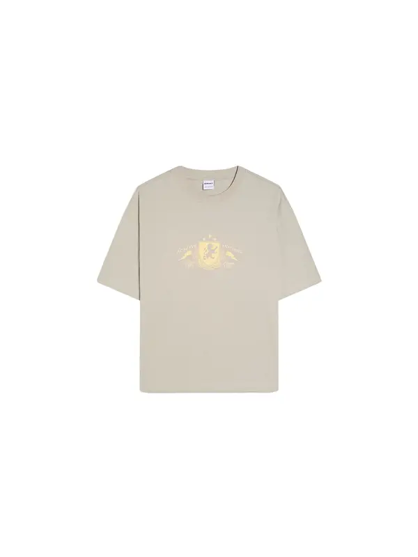 Bershka Bershka Majica 'HERALDIC'  svetlo rumena / temno siva
