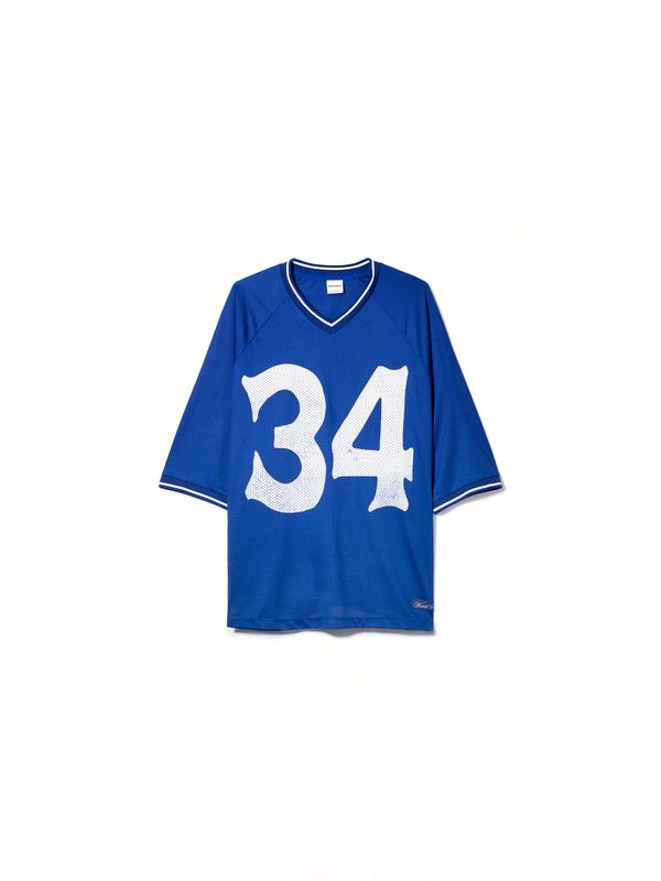 Bershka Bershka Majica  modra / naravno bela