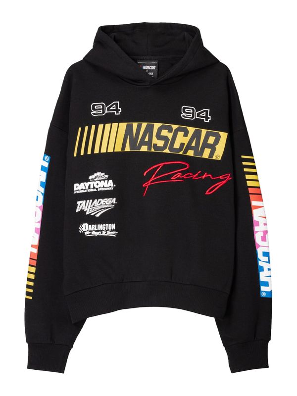 Bershka Bershka Majica 'NASCAR'  rumena / rdeča / črna / bela