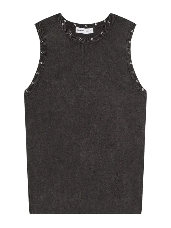 Bershka Bershka Majica  pegasto črna