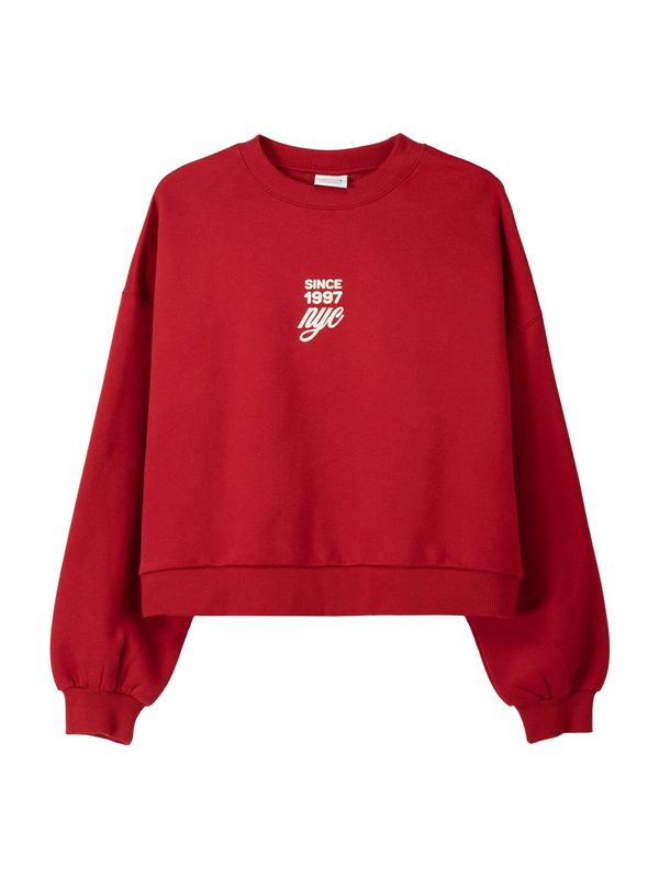 Bershka Bershka Majica  rdeča / bela