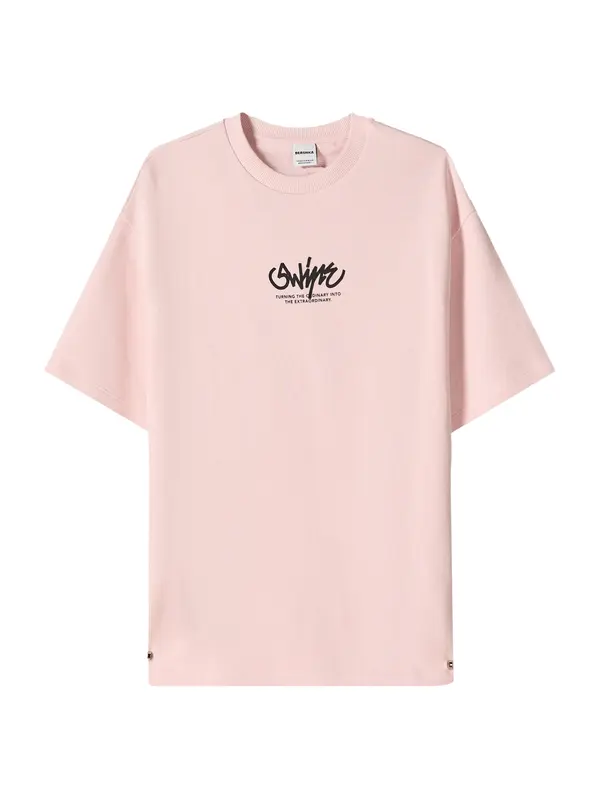Bershka Bershka Majica  rosé / črna