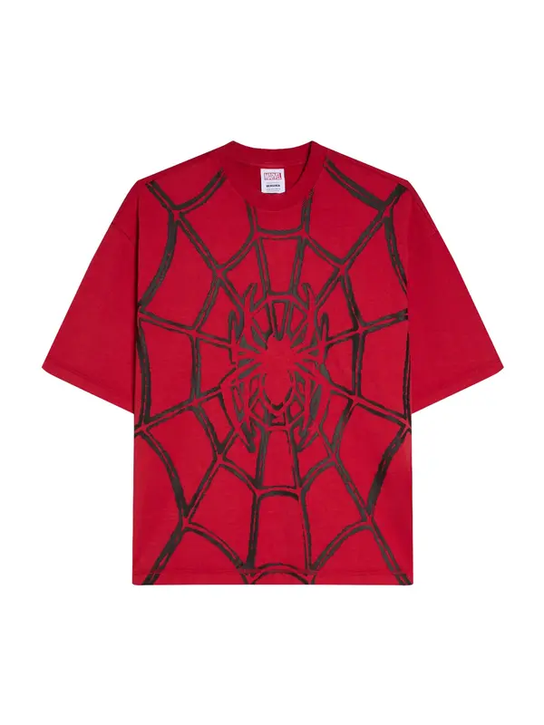 Bershka Bershka Majica 'SPIDERMAN'  rdeča / črna