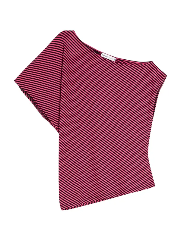 Bershka Bershka Majica  svetlo roza / črna