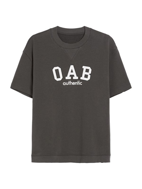 Bershka Bershka Majica  temno siva / bela