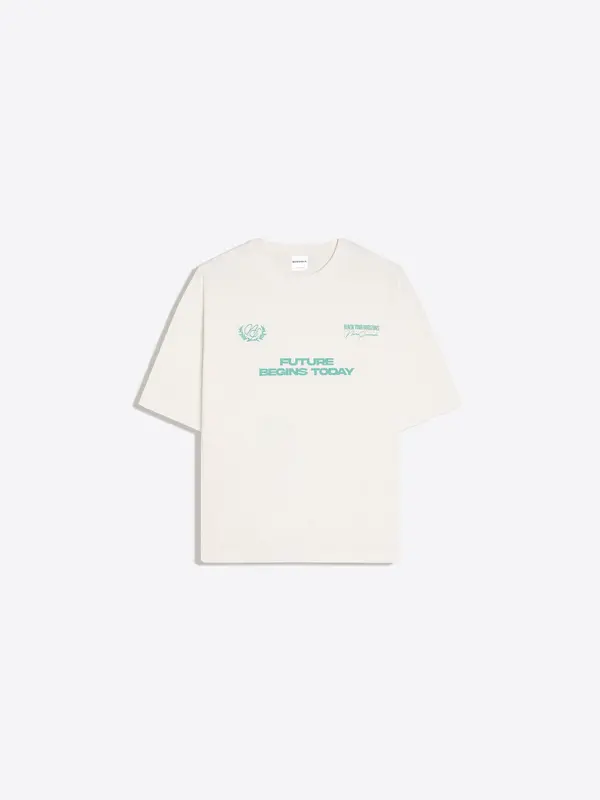 Bershka Bershka Majica  žad / off-bela
