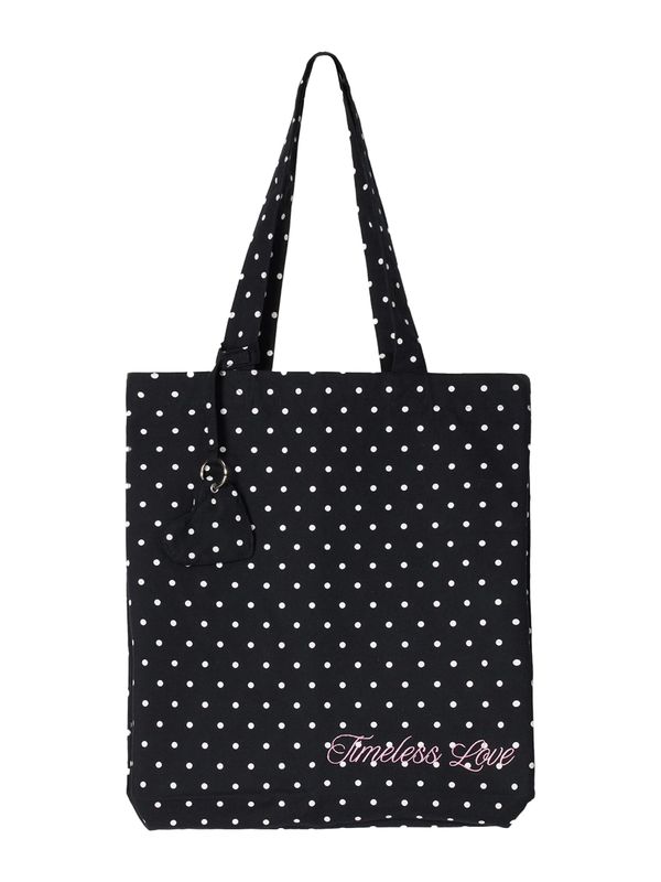 Bershka Bershka Nakupovalna torba  črna / off-bela