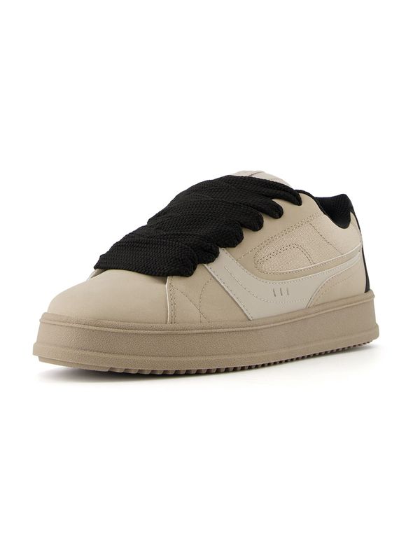 Bershka Bershka Nizke superge  bež / črna / bela