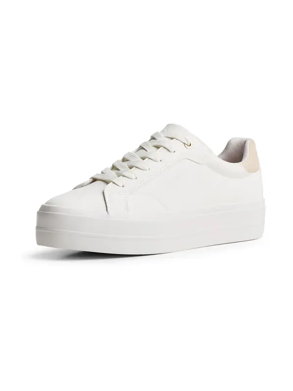 Bershka Bershka Nizke superge  ecru / bela