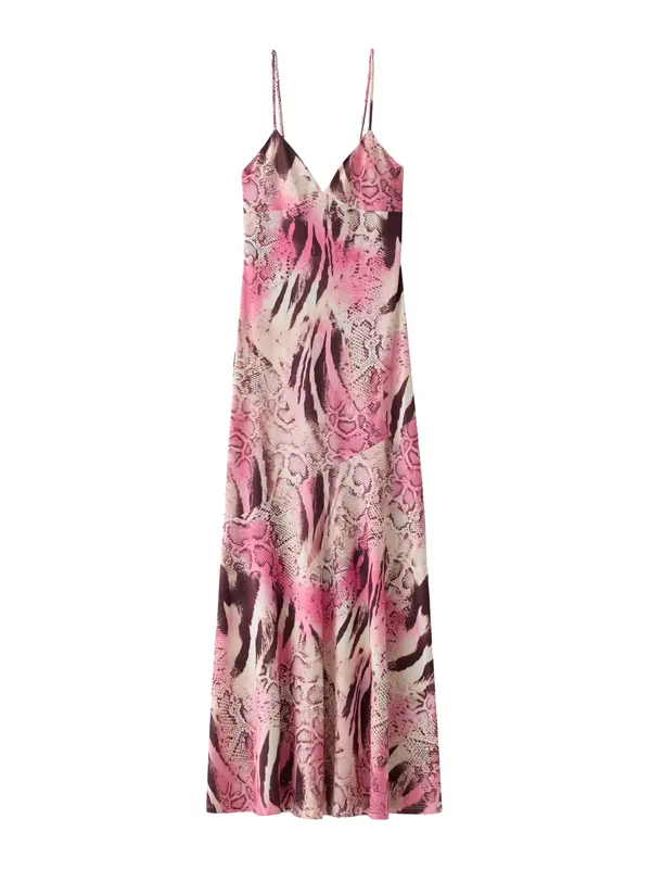 Bershka Bershka Obleka  ciklama / pitaja / pastelno roza
