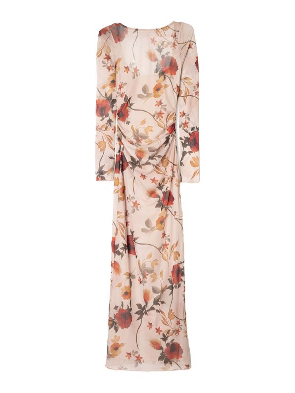 Bershka Bershka Obleka  rumena / zelena / oranžna / roza