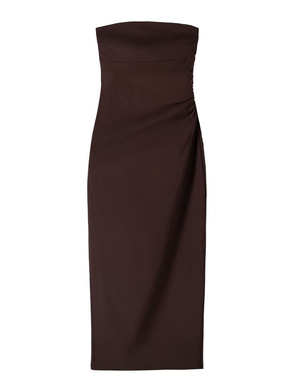 Bershka Bershka Obleka  temno rjava