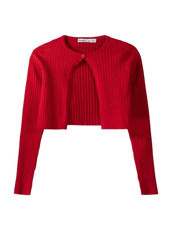 Bershka Bershka Pletena jopa  karminsko rdeča