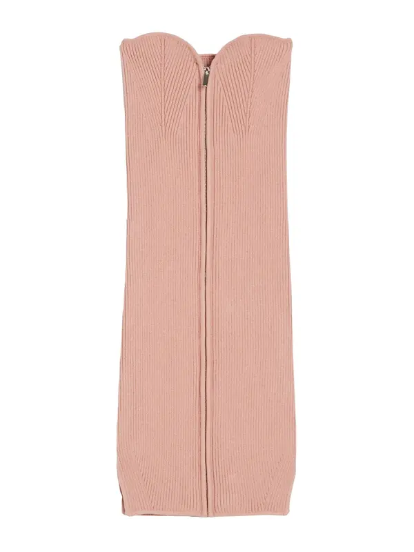 Bershka Bershka Pletena obleka  pastelno roza