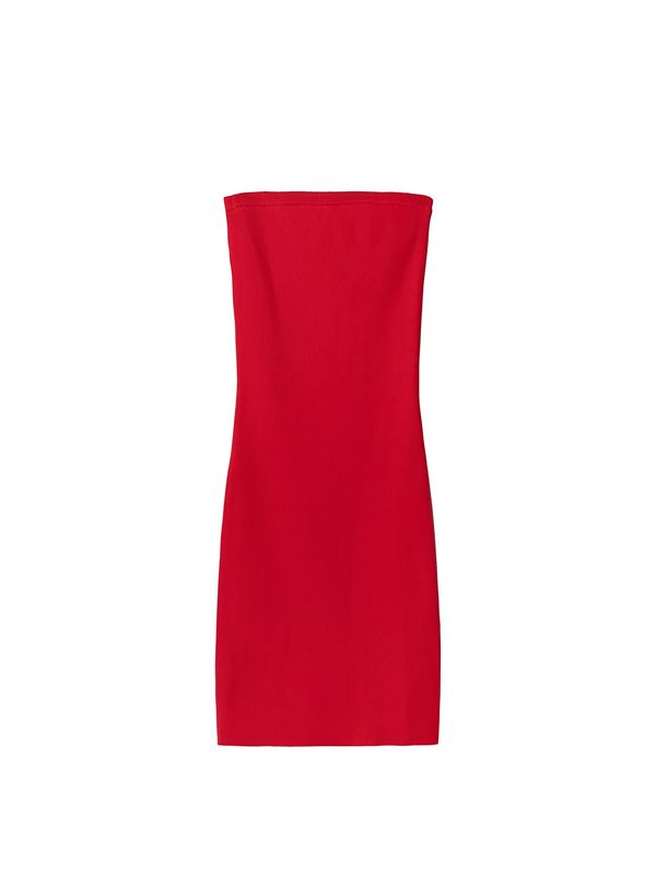 Bershka Bershka Pletena obleka  rdeča