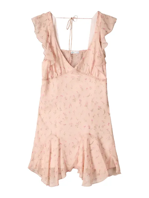 Bershka Bershka Poletna obleka  oliva / roza / staro roza