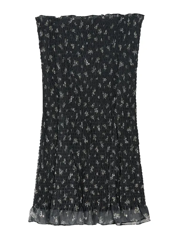 Bershka Bershka Poletna obleka  svetlo siva / črna