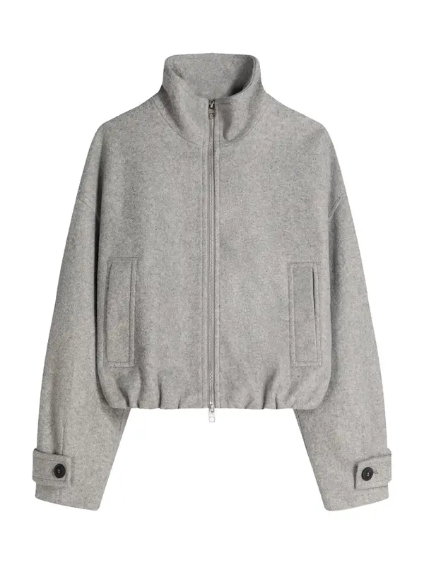 Bershka Bershka Prehodna jakna 'CAZADORA'  pegasto siva