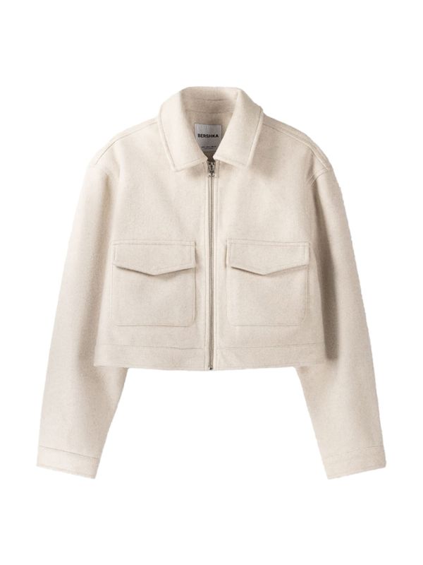 Bershka Bershka Prehodna jakna  ecru
