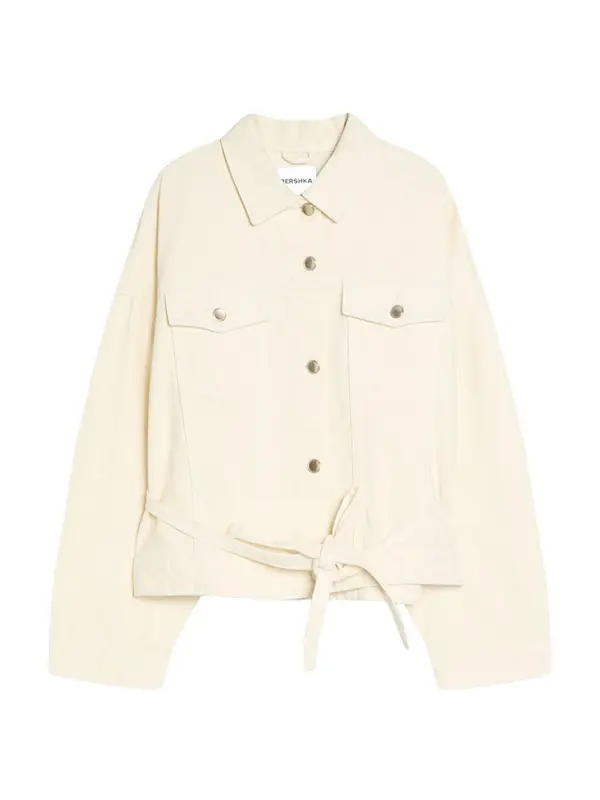 Bershka Bershka Prehodna jakna  kremna