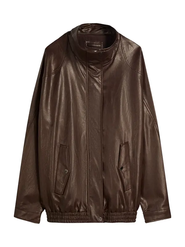 Bershka Bershka Prehodna jakna  temno rjava