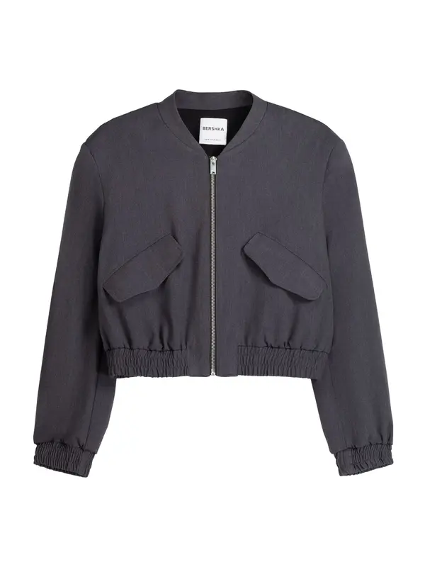 Bershka Bershka Prehodna jakna  temno siva
