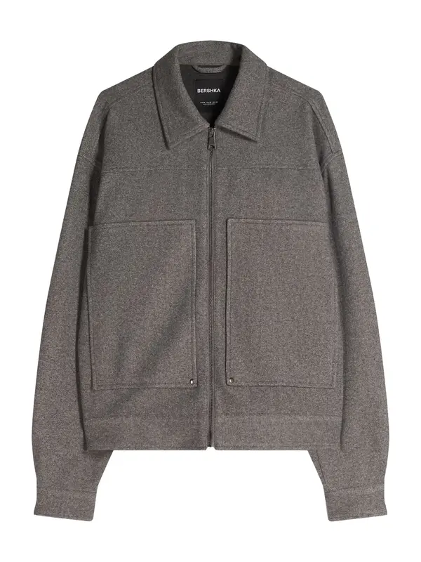 Bershka Bershka Prehodna jakna  temno siva