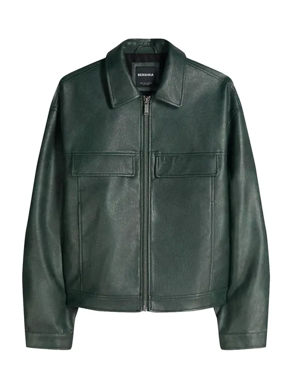 Bershka Bershka Prehodna jakna  temno zelena
