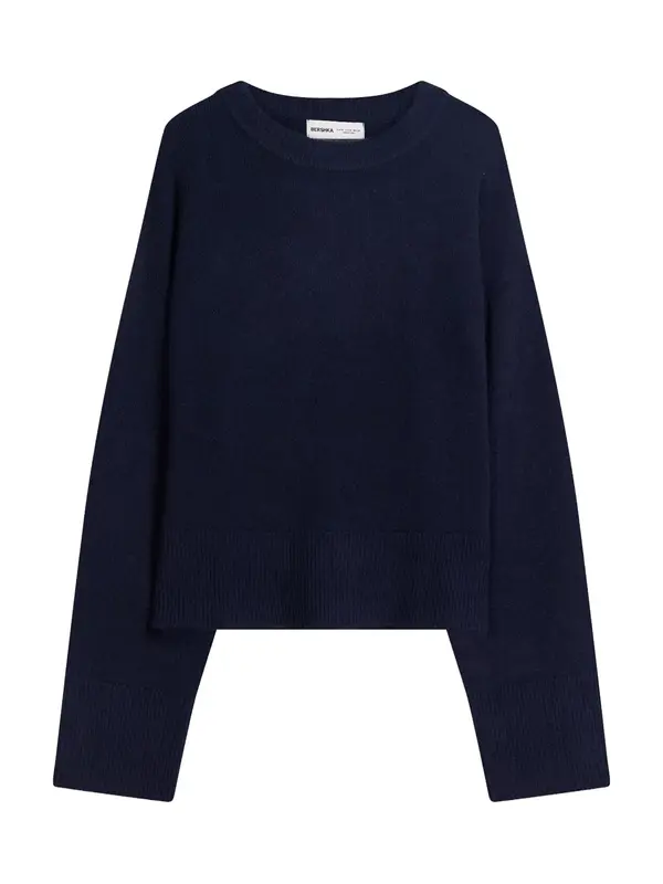 Bershka Bershka Pulover  temno modra