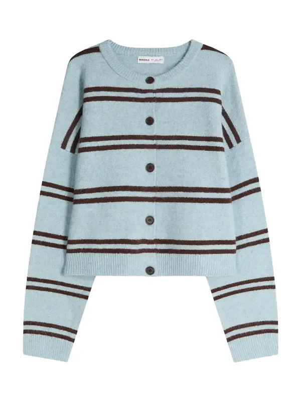 Bershka Bershka Pulover  temno rjava / meta