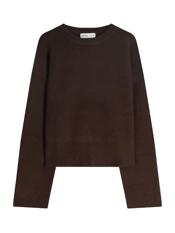 Bershka Bershka Pulover  temno rjava