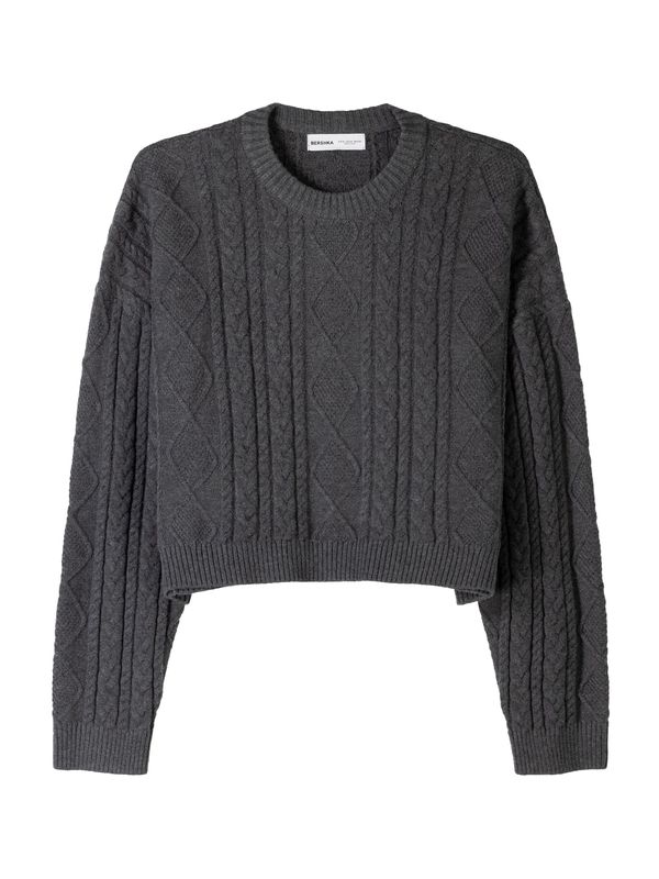 Bershka Bershka Pulover  temno siva