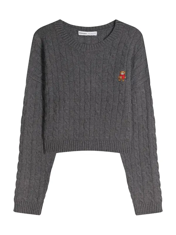Bershka Bershka Pulover  temno siva