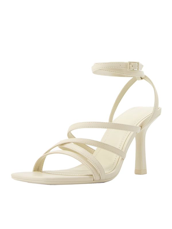 Bershka Bershka Sandali s paščki  bela