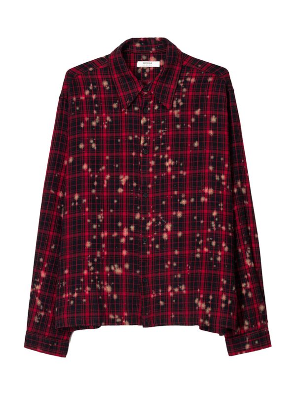 Bershka Bershka Srajca  bež / rdeča / črna