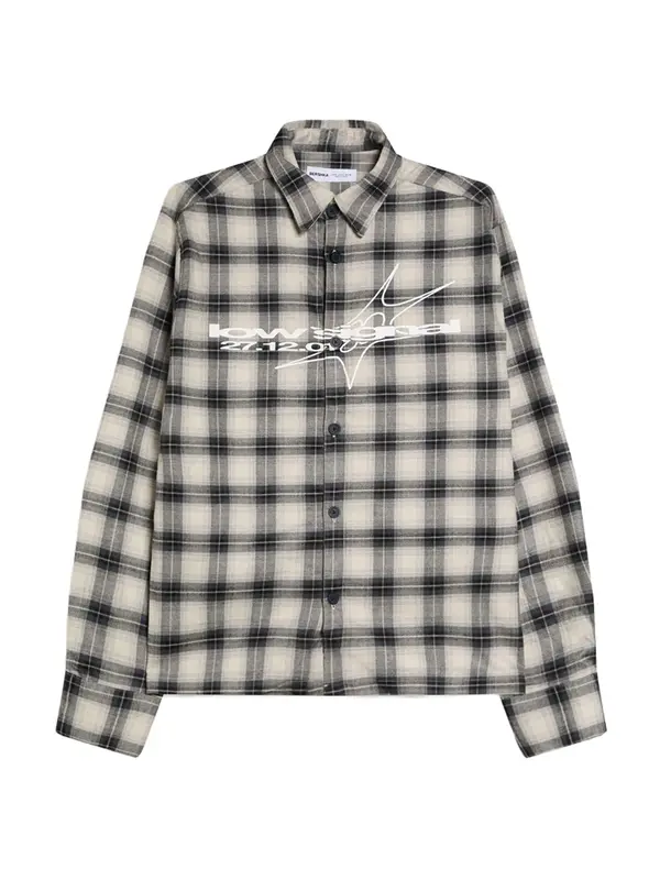 Bershka Bershka Srajca  siva / bazaltno siva / črna / bela