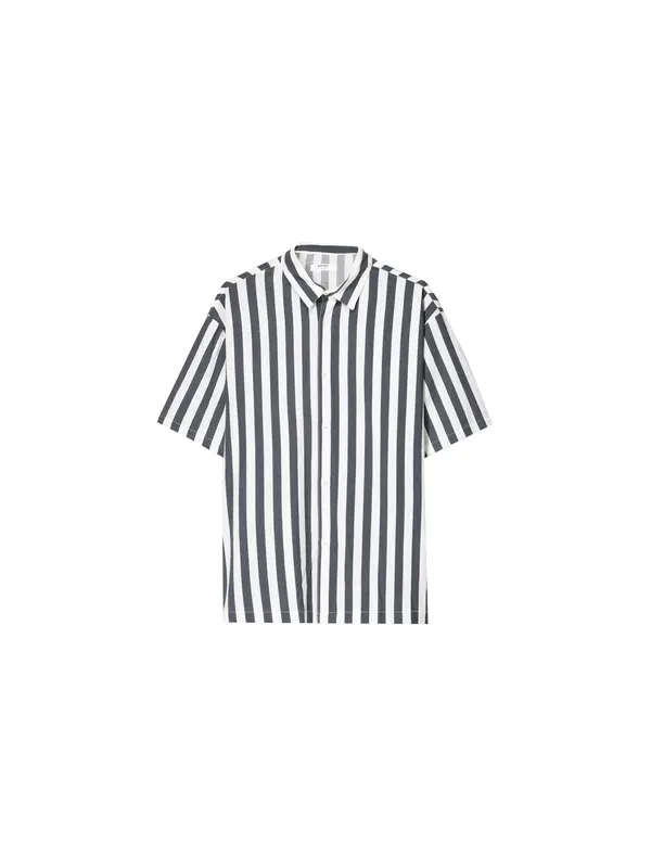 Bershka Bershka Srajca  temno siva / bela