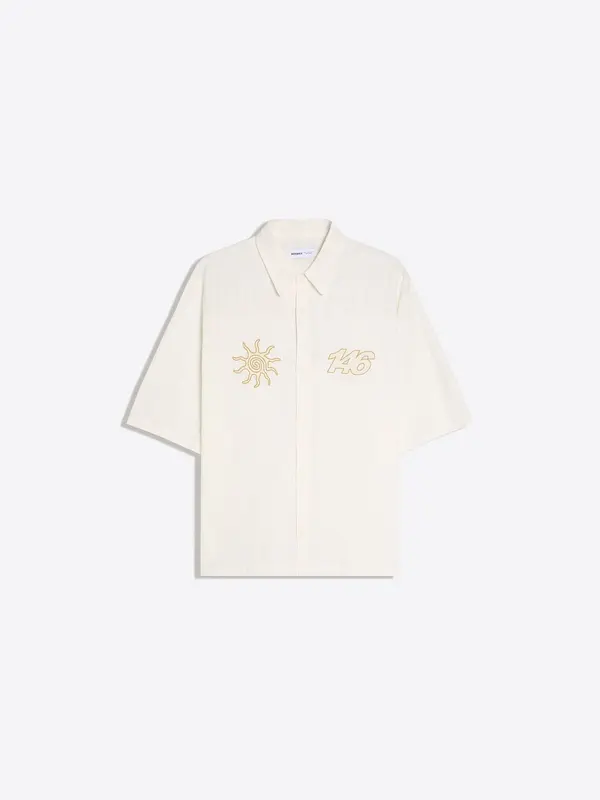 Bershka Bershka Srajca  zlato-rumena / naravno bela