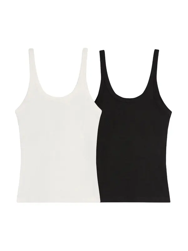 Bershka Bershka Top  črna / bela