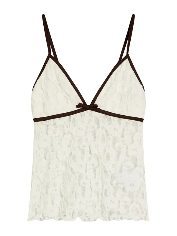 Bershka Bershka Top  črna / off-bela