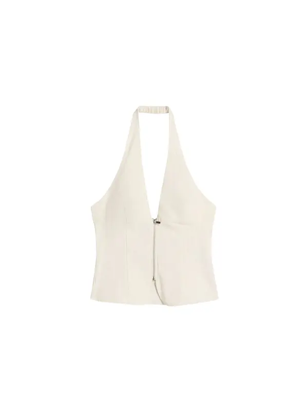 Bershka Bershka Top  pesek / bela