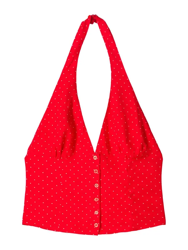 Bershka Bershka Top  rdeča / bela
